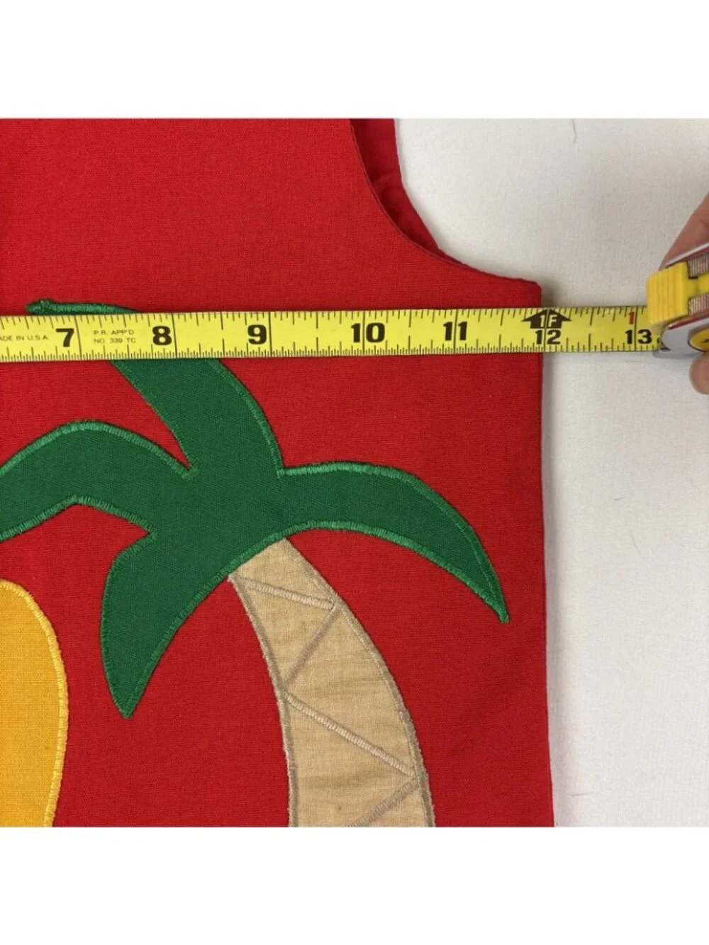 Vintage Red Romper Dinosaur Palm Tree 2T Fully Lined